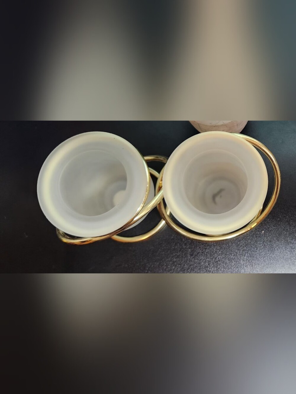 Vintage 1990s PartyLite Gemini Votive Frosted Glass Candle Holders - Picture 8 of 10
